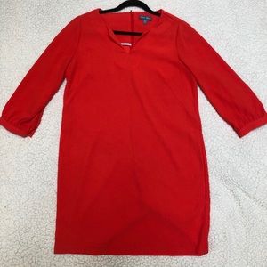Red shift dress